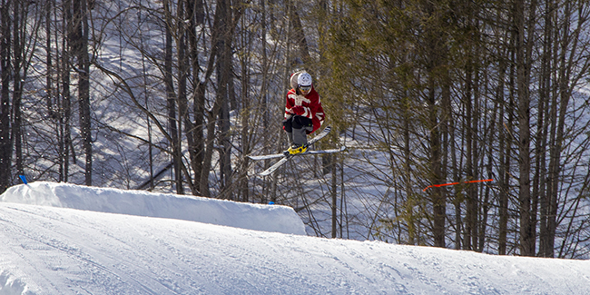 skier on jump